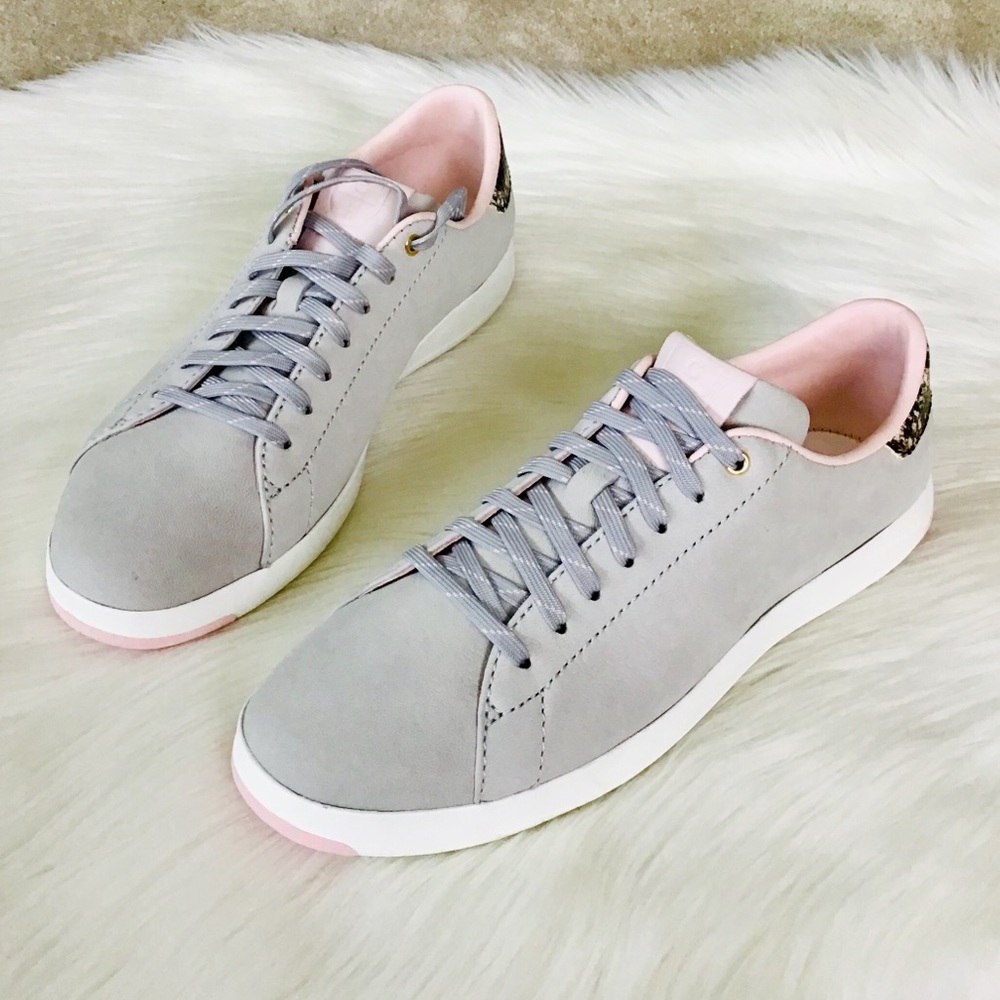 Cole Haan Silver Sneakers Sleek Design Comfortable Fit